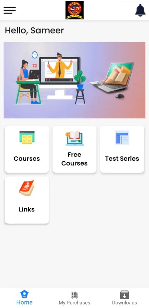 S.Point Academy Mobile App Interface